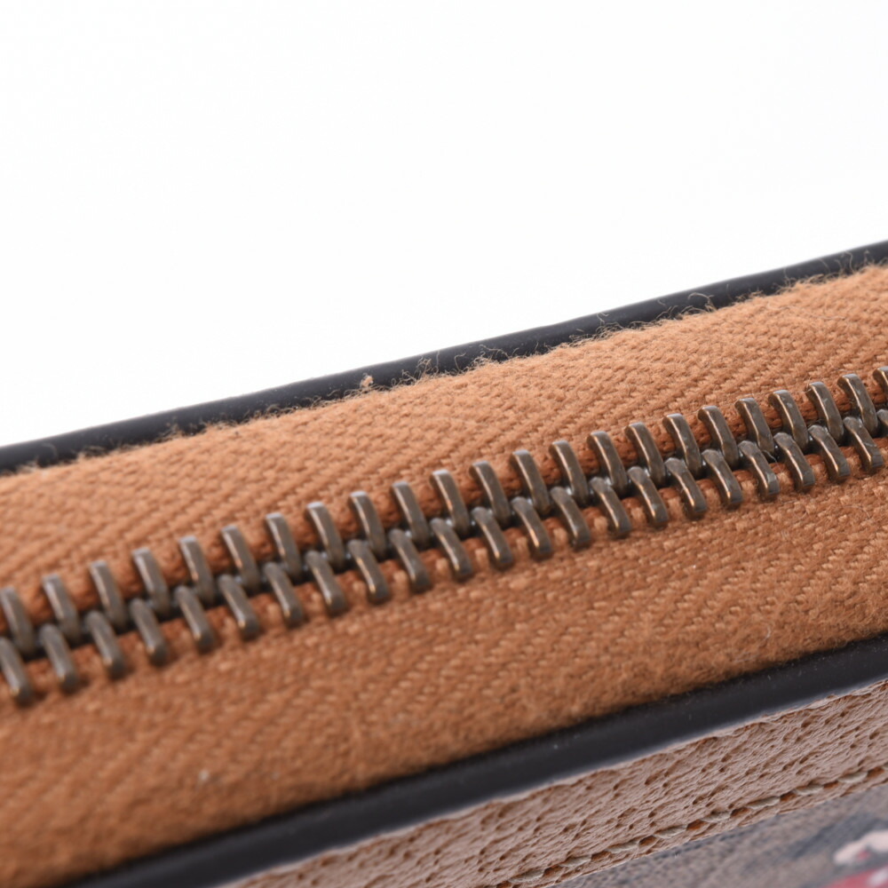 Gucci Mickey Mouse Zip Around Long Wallet Brown Leather - Picture 10 of 12